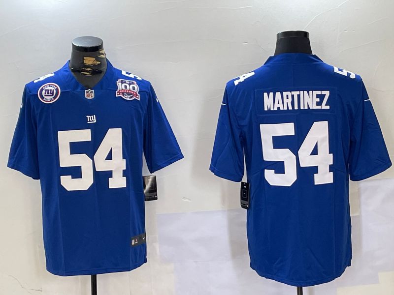 Men New York Giants #54 Martinez Blue 2024 Nike Vapor Limited NFL Jersey style 6->new york giants->NFL Jersey